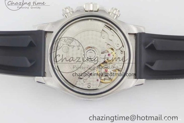 0509 WeatherProof Daytona 116519 SS TWF 1:1 Best Edition 904L Steel Gray Meteorite Black Dial on Oysterflex Strap A 2410